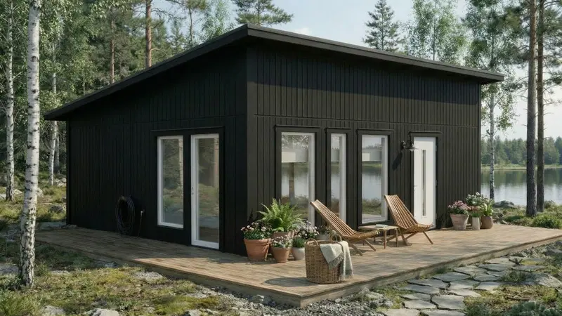 Attefallshus Åskär 2 rum Kök/allrum och toalett 50kvmTrustpilot