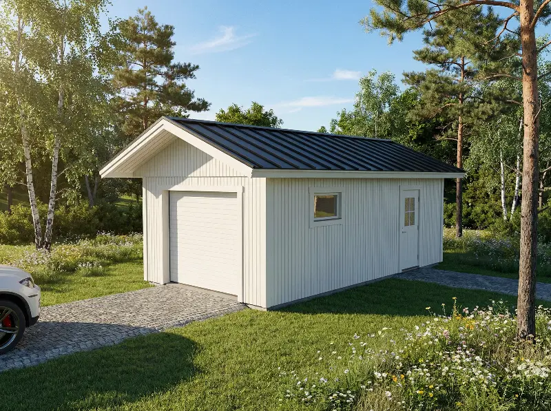 Attefallsgarage Rönnskär 28 kvm