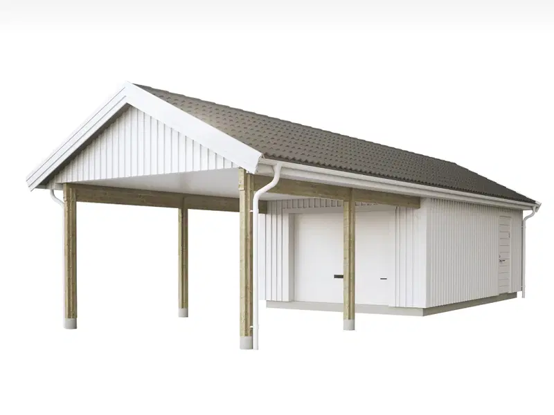 Garage med carport G55-1R