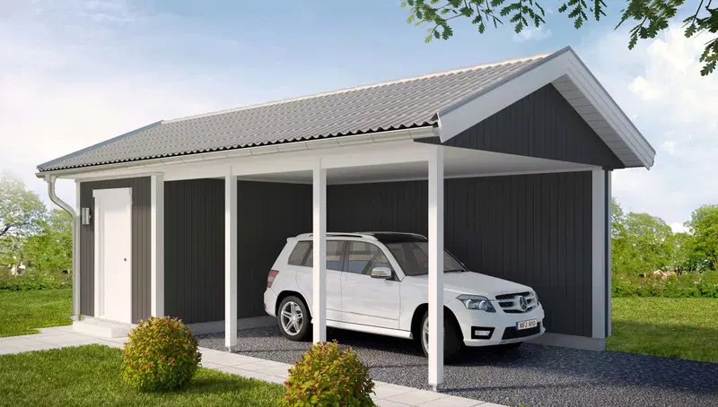 Carport med förråd C32