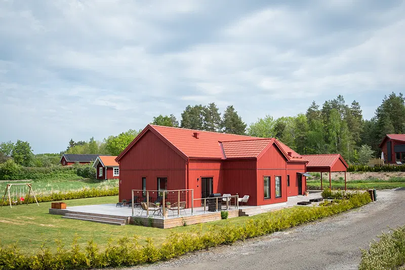Röd trähusdröm