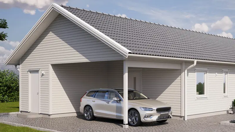 Vidbyggd carport