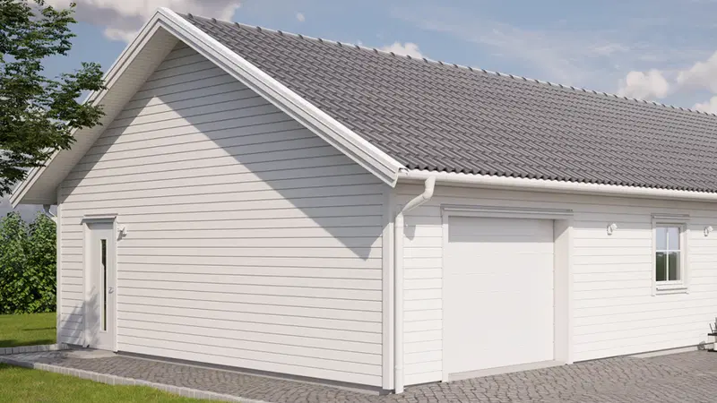 Vidbyggt garage