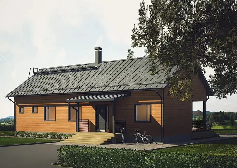 Modern Tähkä 100 log home