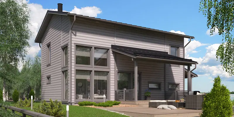 Two-storey Harjula 155 log home