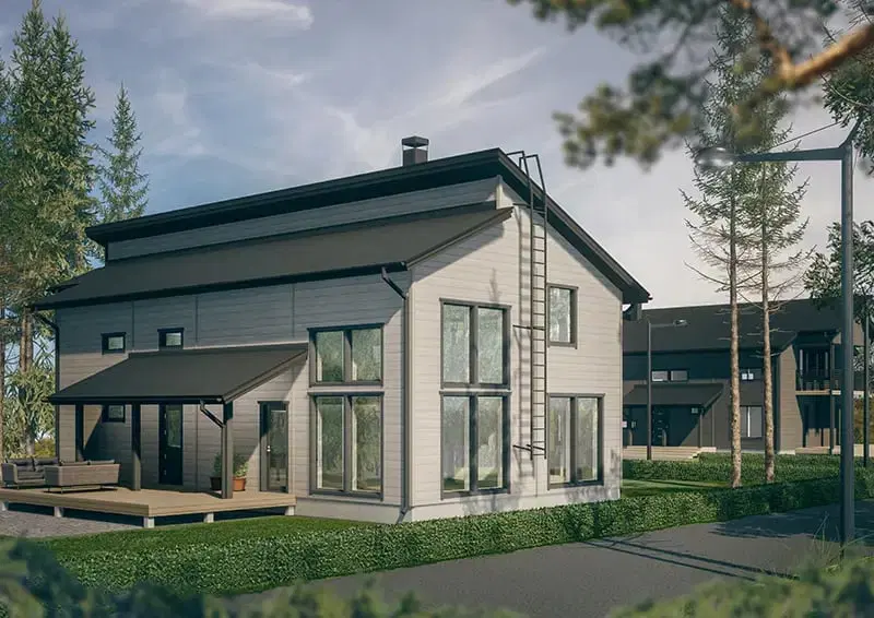 Large Harjula 200 log home 