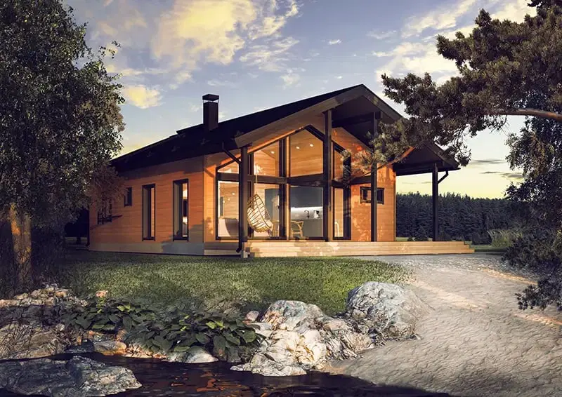 Aava 100 residential log cabin