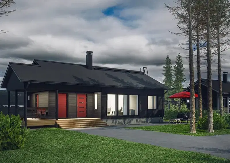 Taiga 90 - residential log cabin