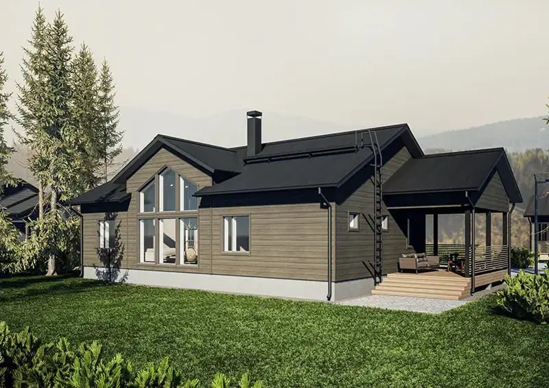 Taiga 130 residential log cabin