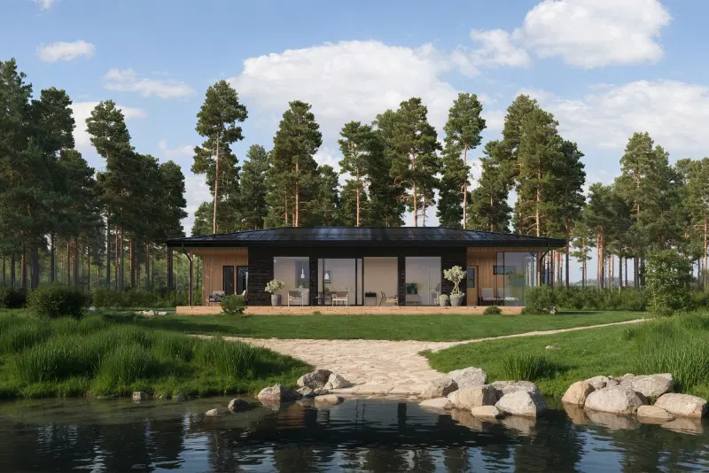 Auma 105 modern log cabin