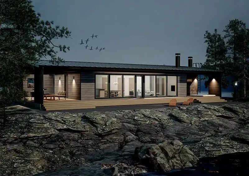 Luode 110 scandinavian log house