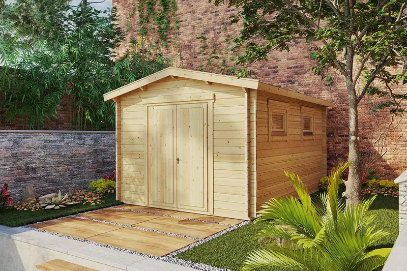 Friggebod Förråd “Eva F” 12m² / 3 x 4 m / 44mm