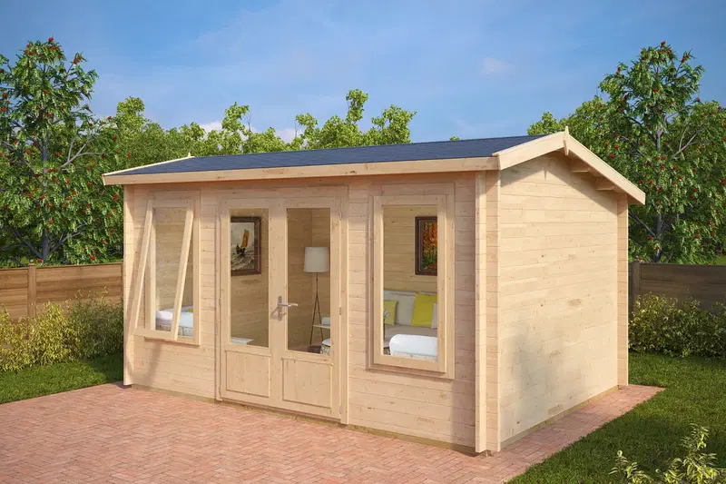 Friggebod “Eva D” 12m² / 3 x 4 m / 44mm