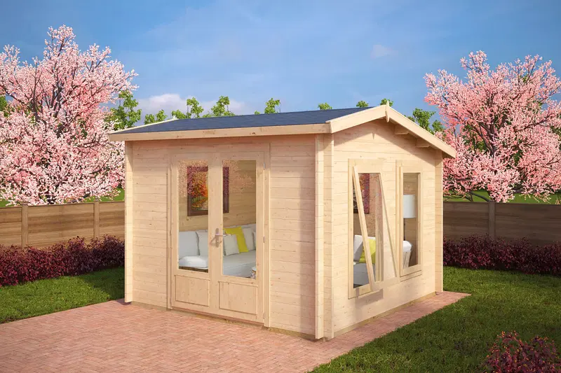 Friggebod “Nora X” 9m² / 3 x 3 m / 44mm