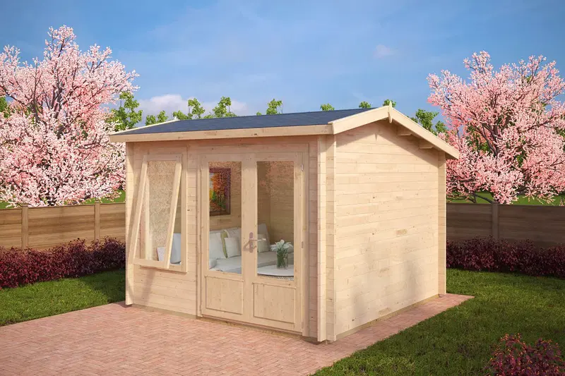 Friggebod “Nora D” 9m² / 3 x 3 m / 44mm