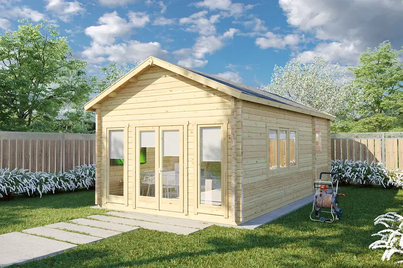 Attefallshus med ett sovrum “Stefan 2” 27m² / 4 x 7 m / 70mm