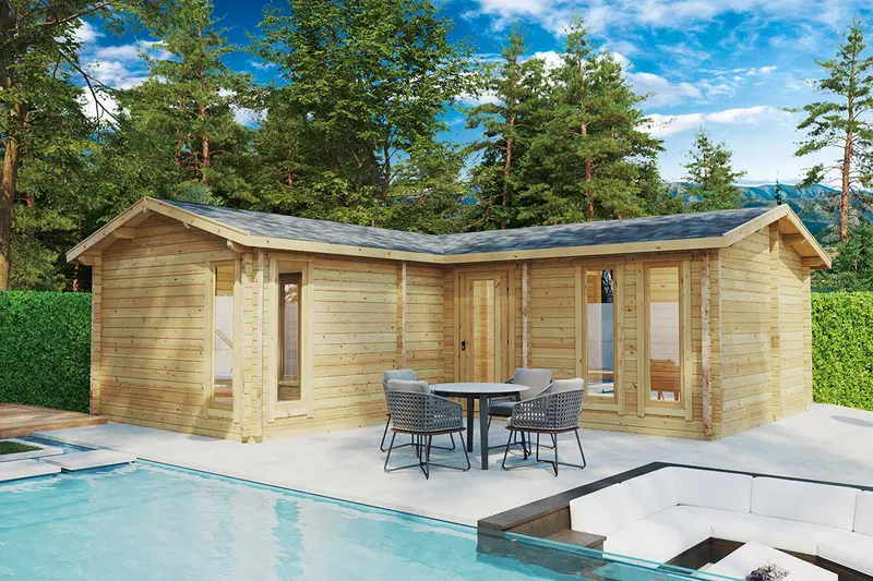 Fritidshus med två sovrum “Devon 2” / 40m² / 70mm