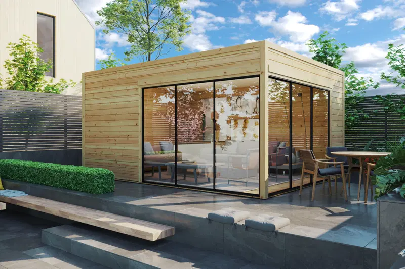 Modern Friggebod “Grace ALU” 19m² / 5 x 4 m / 44mm