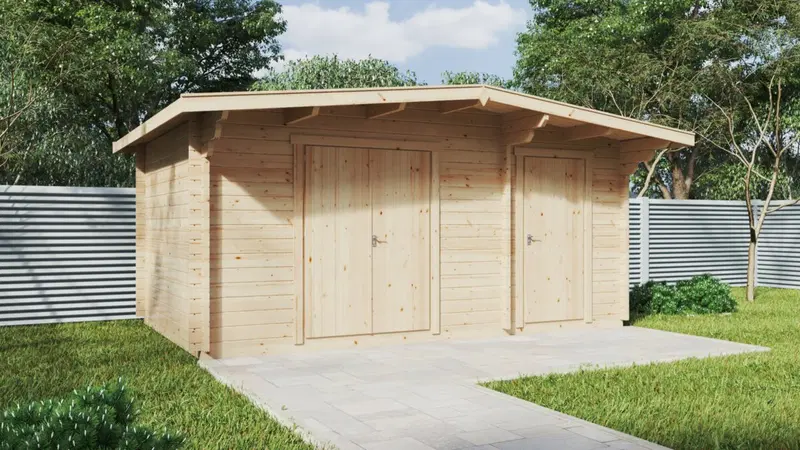 Dubbelförråd “Typ A” 15m² / 5 x 3 m / 44mm