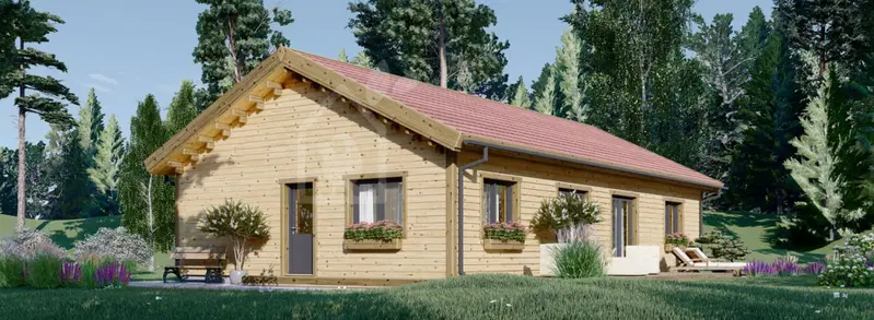Fritidshus LIMOGES (Isolerad, 66 mm + fasadbeklädnad), 94 m²