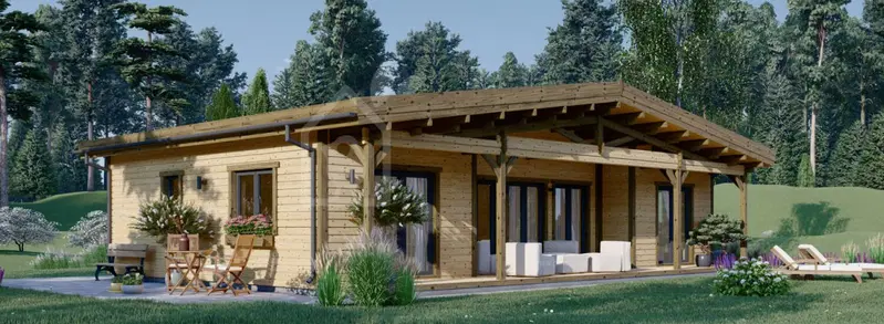 Fritidshus RIVIERA (Isolerad, 66 mm + fasadbeklädnad), 88 m²