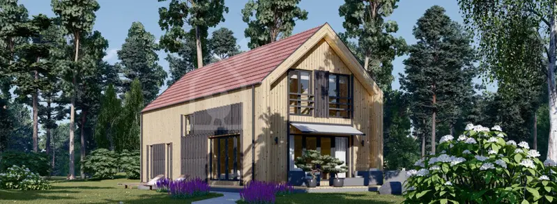 Fritidshus INGRID (Isolerad, 66 mm + fasadbeklädnad), 120 m²