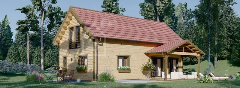 Fritidshus VERA (Isolerad, 66 mm + fasadbeklädnad), 110 m²