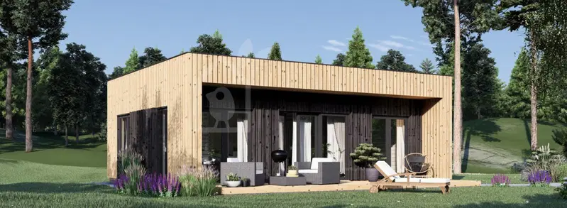 Fritidshus KAYA 1 (Isolerad, 66 mm + fasadbeklädnad), 47 m²