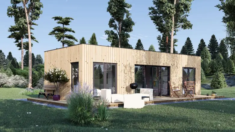 Fritidshus PREMIUM (Isolerad, 66 mm + fasadbeklädnad), 41 m²