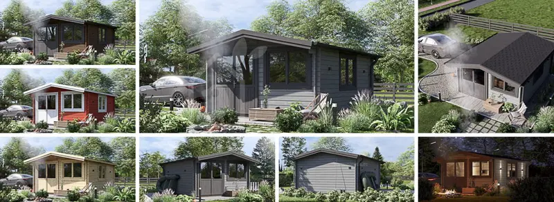 Attefallshus LILLE (44 mm), 4x5 m, 20 m² Snabb leverans