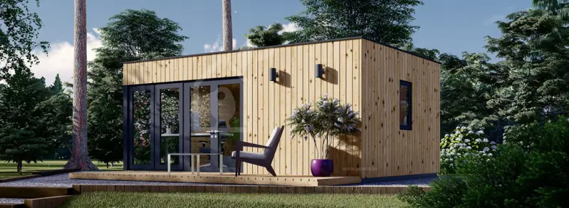 Attefallshus PREMIUM (34 mm + fasadbeklädnad), 6x4 m, 24 m²