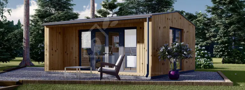 Attefallshus TINA (isolerad, 44 mm + fasadbeklädnad), 5,5x5 m, 22 m²