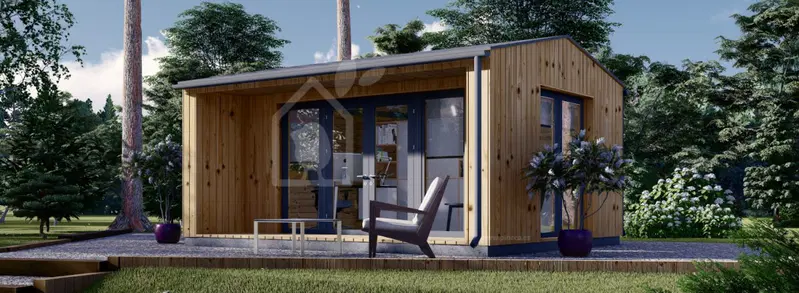 Attefallshus TINA (44 mm + fasadbeklädnad), 7x4 m, 28 m²