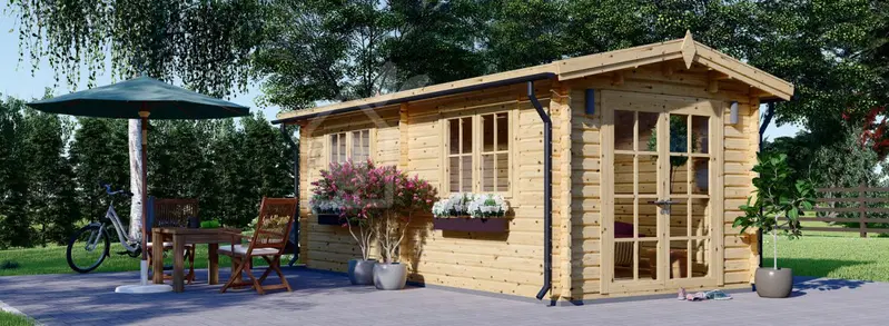 Attefallshus STRONGHOLD (44 mm), 3x6 m, 18 m²