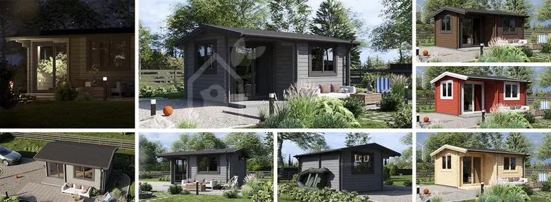 Attefallshus OSLO (34 mm), 5x4 m, 20 m²