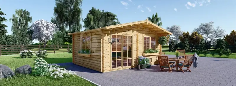Attefallshus WISSOUS (44 mm), 5x6 m, 30 m²