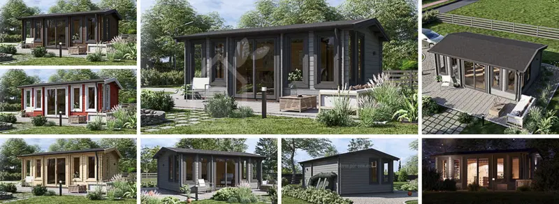 Attefallshus DEVON (44 mm), 6x4 m, 24 m²