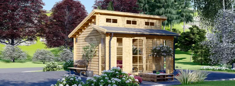 Attefallshus ALABAMA (44 mm), 4,5x4,5 m, 20 m²