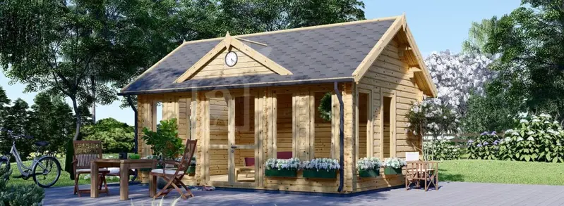 Attefallshus CLOCKHOUSE (44 mm), 5,5x4 m, 22 m²