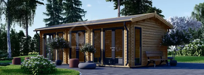 Attefallshus MARION (44 mm) 7,5x4m, 30 m²