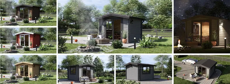 Friggebod ADAM (44 mm), 3x3 m, 9 m² Snabb leverans