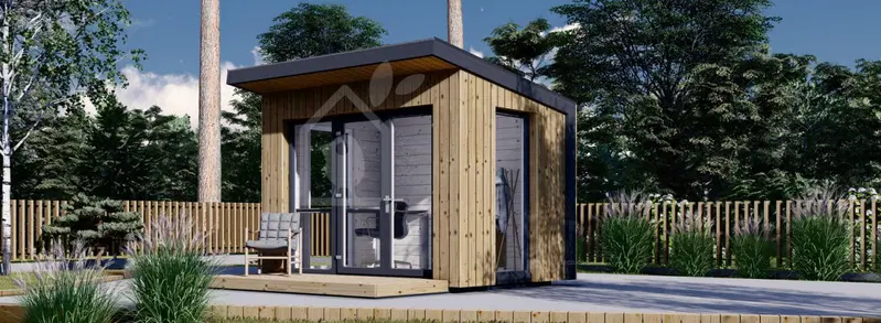 Friggebod EVELIN (34 mm + fasadbeklädnad), 3x2 m, 6 m²