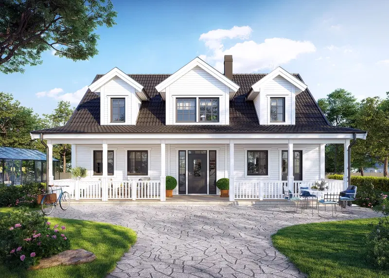 Elegant 1,5-planshus i New England-stil