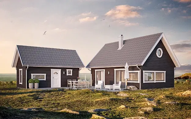 Kivik med gäststuga